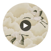 Cranes In Flight Blush — Harlequin Circular Swatch | Harlequin