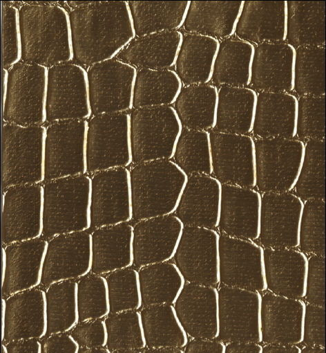 Bedford Drive Crocodile Animal Skin Vinyl - Saddle | Hollywood Wallcoverings