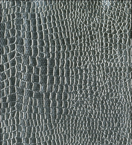 REW-6226 Rexford Drive Crocodile Animal Skin Vinyl Pewter designer-wallcoverings-los-angeles