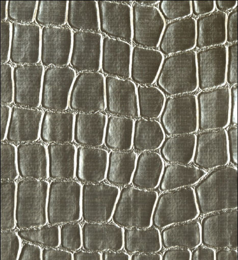 Bedford Drive Crocodile Animal Skin Vinyl - Truffle | Hollywood Wallcoverings