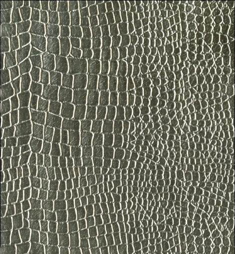 Rexford Drive Crocodile Animal Skin Vinyl - Smoky Pearl | Hollywood Wallcoverings