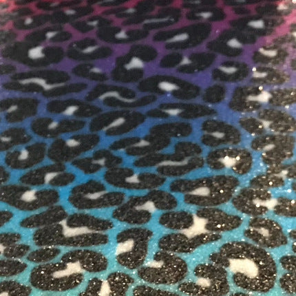 GLM-4004-SAMPLE Leopard Glitter - Rainbow Multicolor designer-wallcoverings-los-angeles