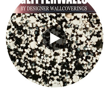 GLM-9208--SAMPLE Hollywood Glamour Sequin - Black/White designer-wallcoverings-los-angeles
