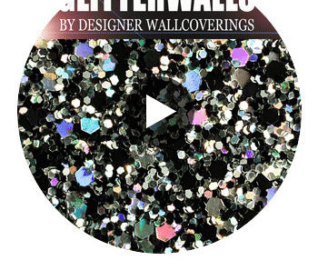 GLM-9414--SAMPLE Hollywood Glamour Sequin - Black/Silver Hologram designer-wallcoverings-los-angeles