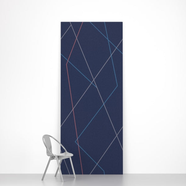 Cross The Line Navy | Hollywood Wallcoverings