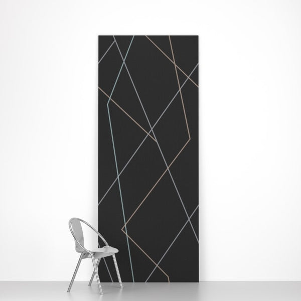 Cross The Line Charcoal | Hollywood Wallcoverings