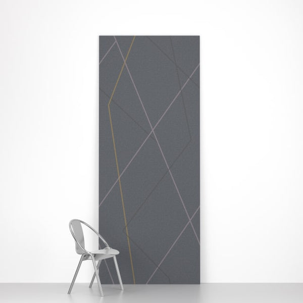 Cross The Line Charcoal Gray | Hollywood Wallcoverings