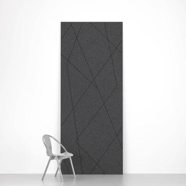 Crosscut Charcoal Gray | Hollywood Wallcoverings