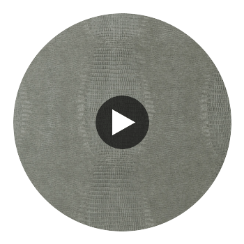 Crowley's Crocodile Animal Skin Emboss Walls - Smoke Circular Swatch | Hollywood Wallcoverings