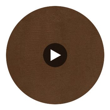 Crowley's Crocodile Animal Skin Emboss Walls - Whiskey Circular Swatch | Hollywood Wallcoverings
