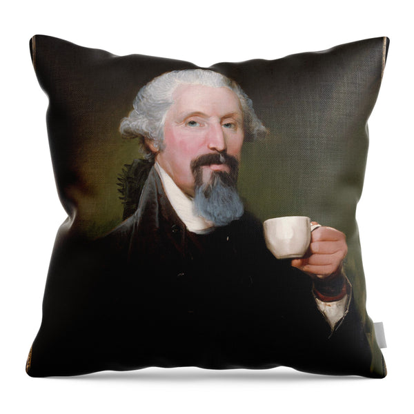 Cup of Coffee with George - Throw Pillow