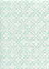 Puccini, Custom Aqua on White Linen Cotton