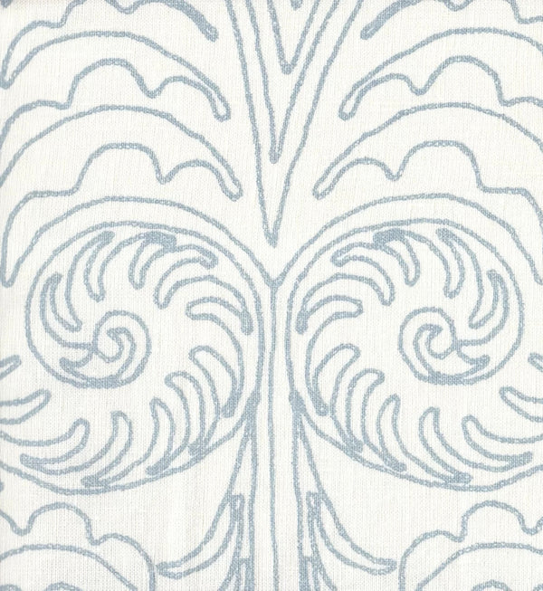 Custom Blue on Off White Wallcoverings | Home Couture