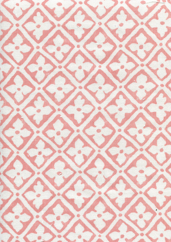 Puccini, Custom Peach on White Linen Cotton Wallcoverings | Quadrille