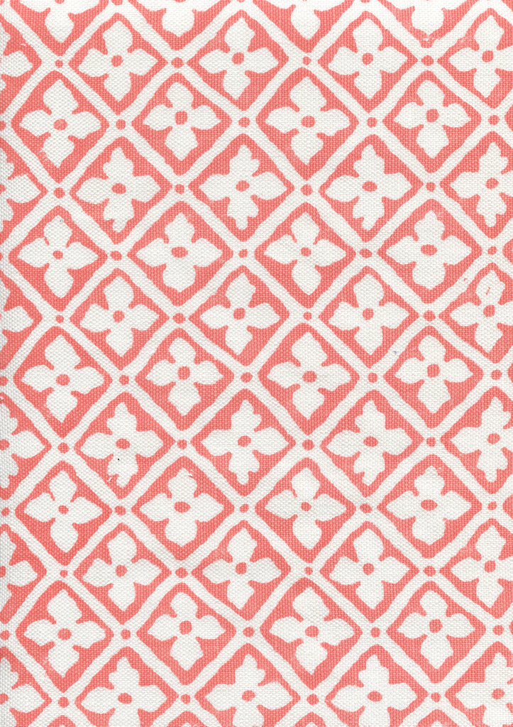 Puccini, Custom Salmon on White Linen Cotton