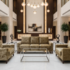 Crushed Velvet Texture Olive Bronze Upholstered Sofa | Architectural Fabrics