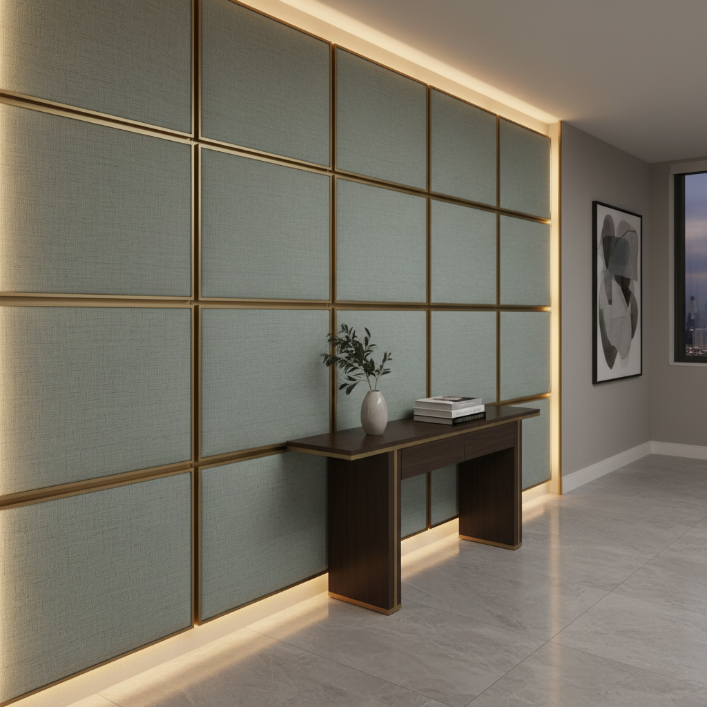 Amalfi - Sea Mist Indoor/Outdoor Vinyl Upholstered Wall Panel | Architectural Fabrics