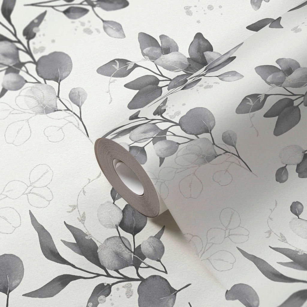 Pure Elegance Light Grey Wallcovering | AS Creation