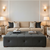 Maho Bay - Crow Upholstered Ottoman | Architectural Fabrics