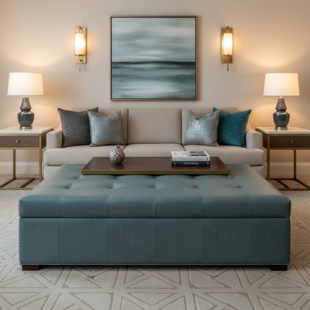 Luxury Cay - Capri Upholstered Ottoman | Architectural Fabrics