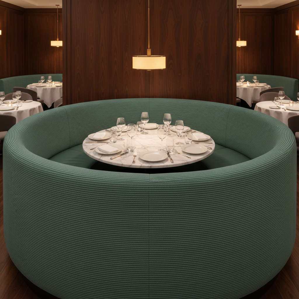 Storm Bay - Sea Green Upholstered Banquette | Architectural Fabrics