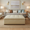 Trade Wind - Milkweed Upholstered Ottoman | Architectural Fabrics