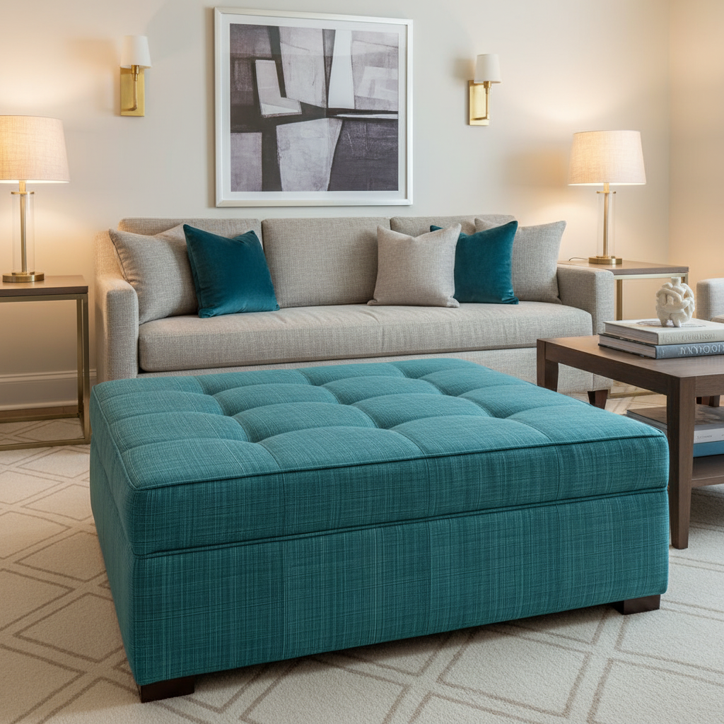 Alter - Alter Silicone Hybrid Upholstered Ottoman | Architectural Fabrics