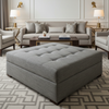 Tumble Reef - Slate Upholstered Ottoman | Architectural Fabrics