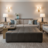 Trunk Bay - Slate Upholstered Ottoman | Architectural Fabrics