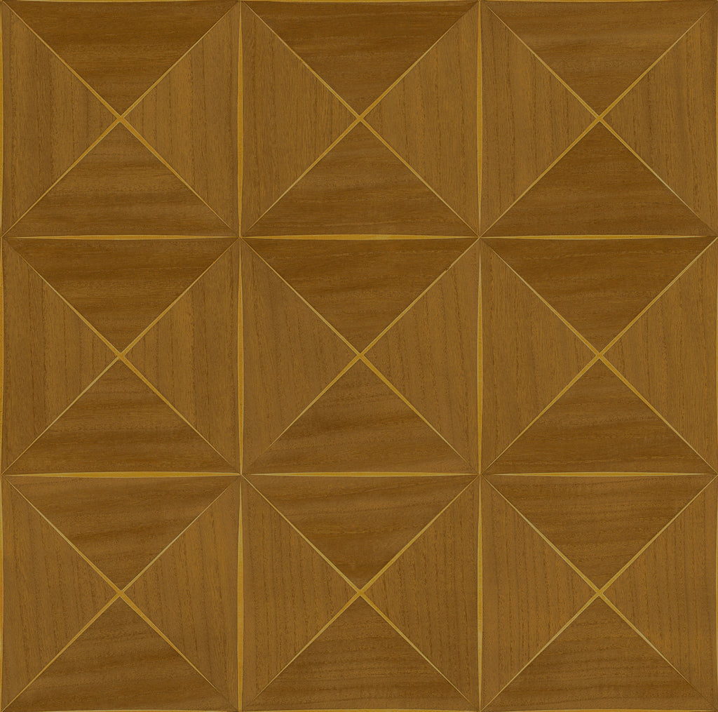 Cold Spring Harbor-Toffee Wood Veneer Wallcovering | Phillipe Romano — WOOD-500690