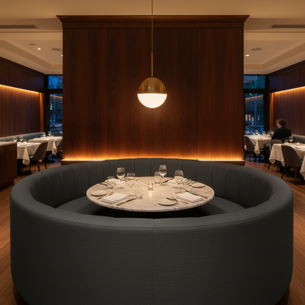 Luxury Cay - Deep Sea Upholstered Banquette | Architectural Fabrics