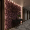 Crushed Velvet Texture Deep Plum Upholstered Wall Panel | Architectural Fabrics