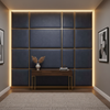 Fine Pebble Grain Deep Indigo Upholstered Wall Panel | Architectural Fabrics