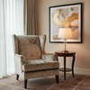 Crushed Velvet Texture Mushroom Taupe Upholstered Chair | Architectural Fabrics