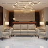 Brushed Linen Weave Sandy Beige Upholstered Sofa | Architectural Fabrics