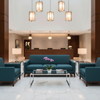 Subtle Velvet Texture Deep Teal Upholstered Sofa | Architectural Fabrics