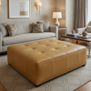 Bastia - Bastia Performance Polyurethane Upholstered Ottoman | Architectural Fabrics