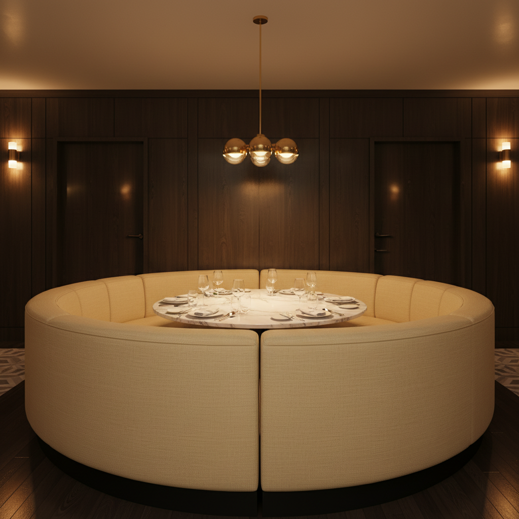 Nassau Gold - Shell Upholstered Banquette | Architectural Fabrics
