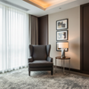 Linen Island - Cinder Upholstered Chair | Architectural Fabrics
