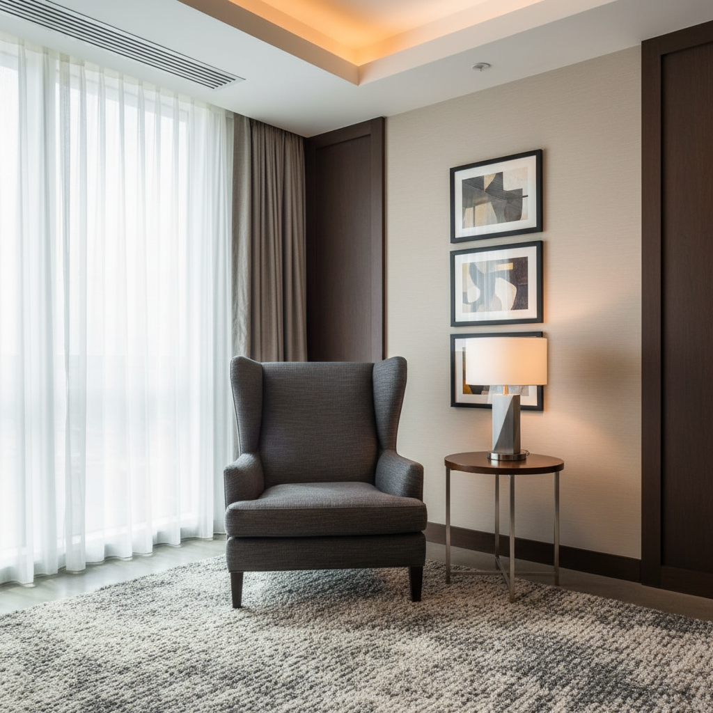 Linen Island - Cinder Upholstered Chair | Architectural Fabrics