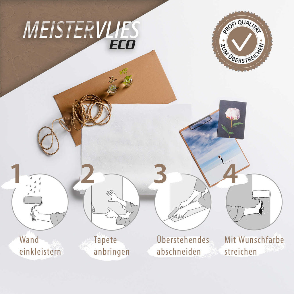 Meistervlies Create White Wallcovering | AS Creation