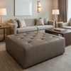 Vintage Harbor - Haze Upholstered Ottoman | Architectural Fabrics