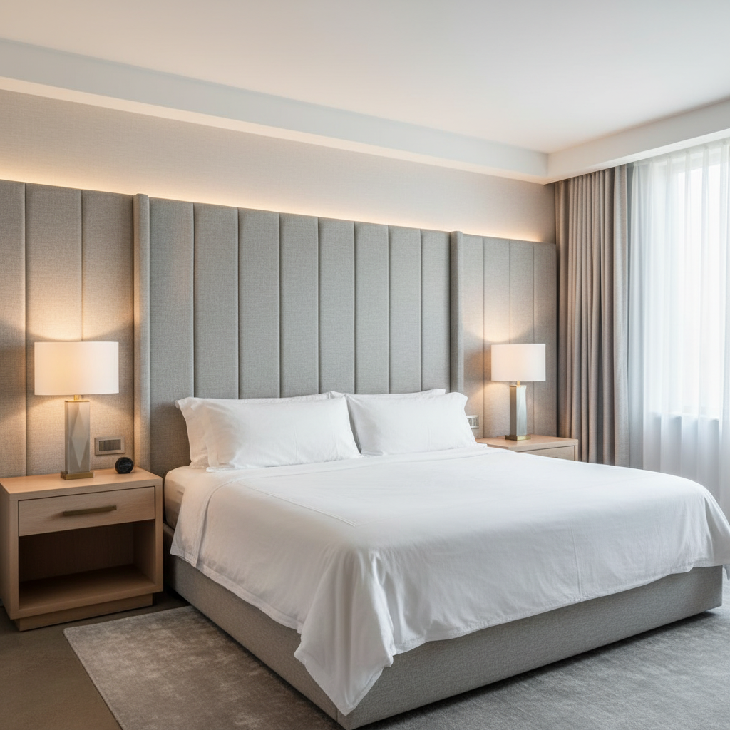 Tweed Bay - Porcelain Upholstered Headboard | Architectural Fabrics