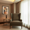 Woven Linen Texture Dark Bronze Upholstered Chair | Architectural Fabrics