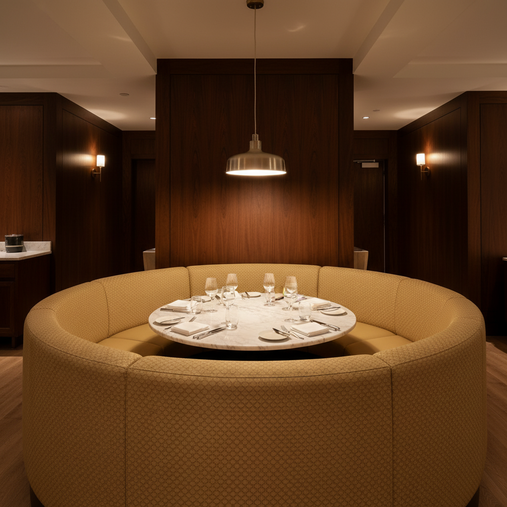 Pinnacle Rock - Daffodil Upholstered Banquette | Architectural Fabrics