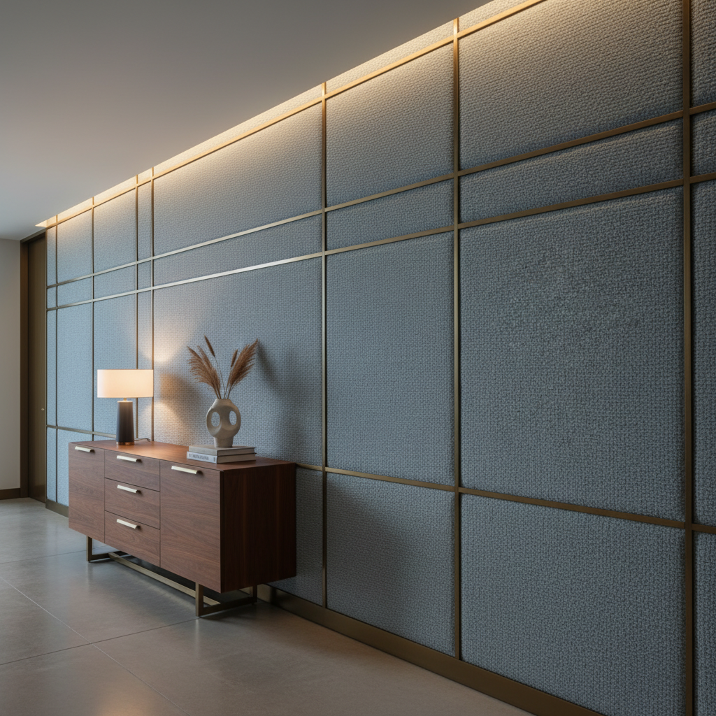 Sisal Bay - Tide Upholstered Wall Panel | Architectural Fabrics