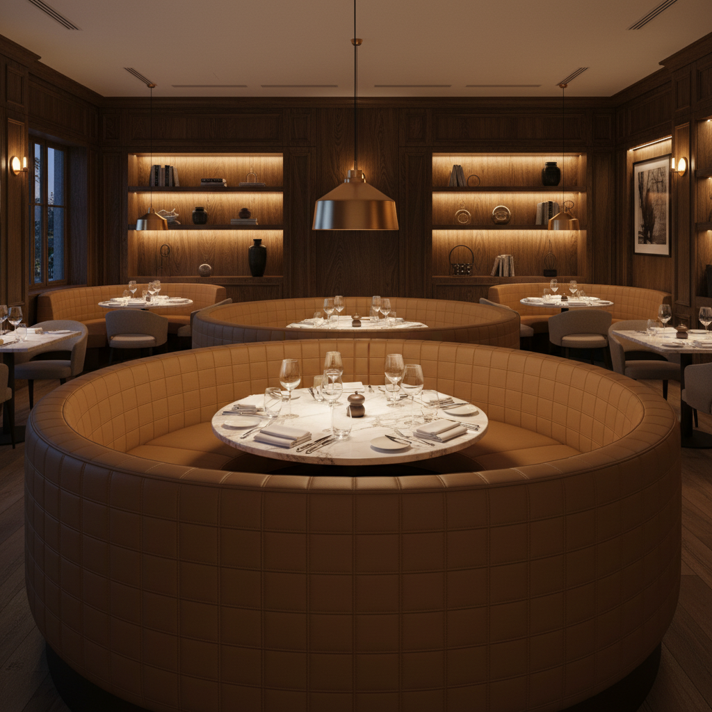 Puerto Plata - Husk Upholstered Banquette | Architectural Fabrics