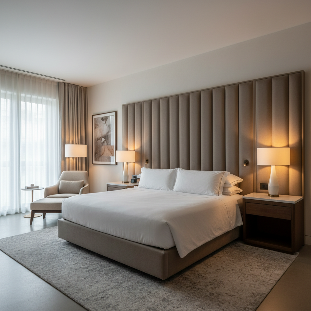 Ultrasuede  Taupe  Grey Upholstered Headboard | Ultrasuede Upholstery