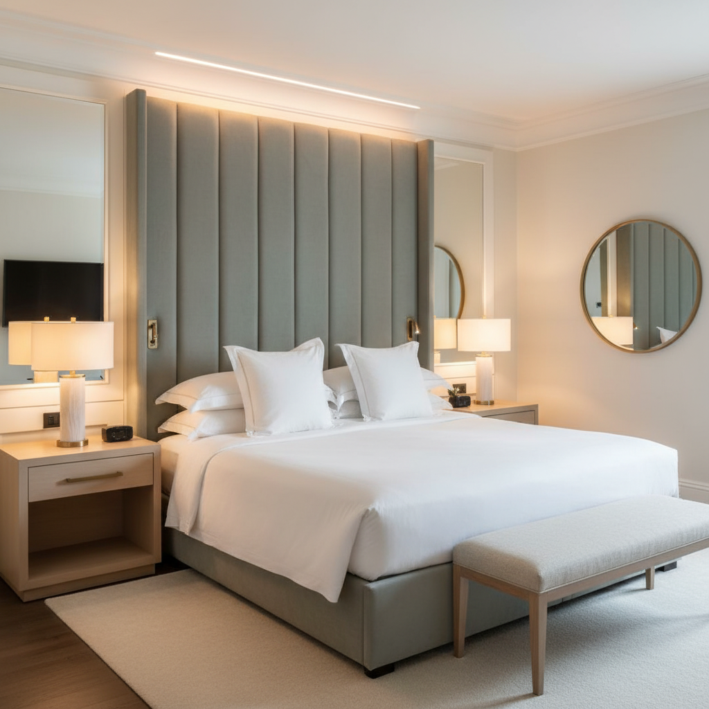 Peter Island - Gull Upholstered Headboard | Architectural Fabrics