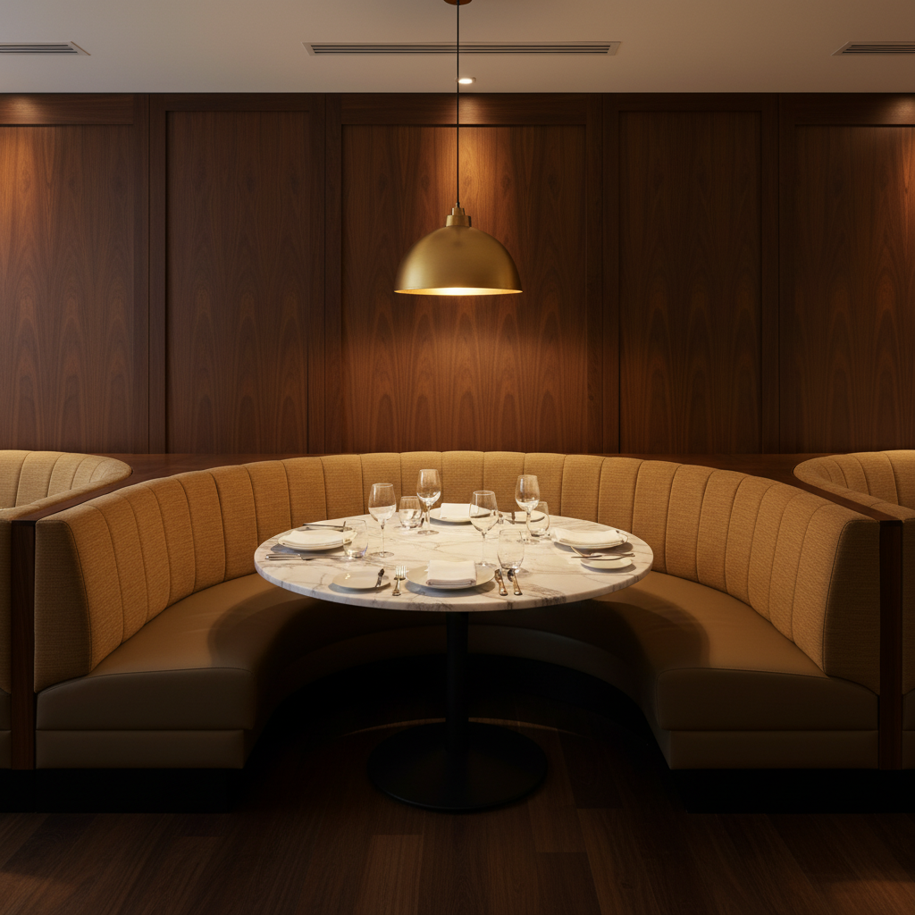 Linen Island - Gust Upholstered Banquette | Architectural Fabrics